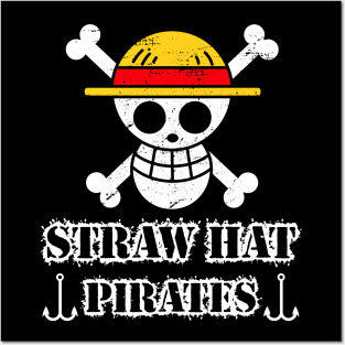 One piece anime - Straw Hat pirates Posters and Art
